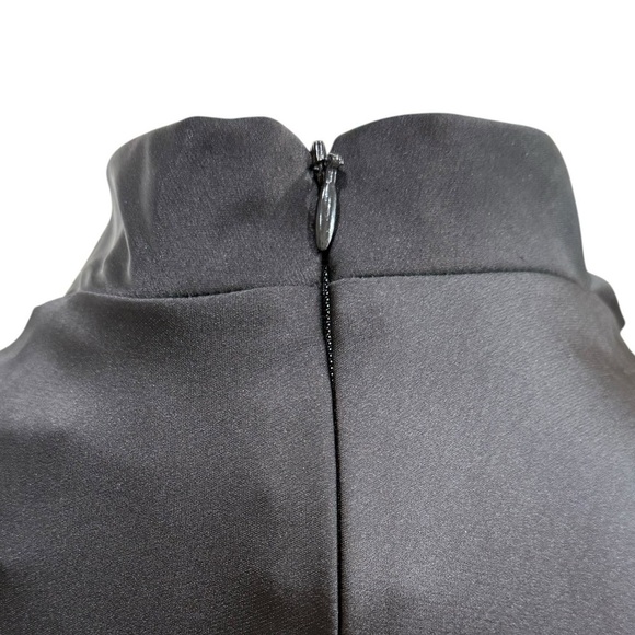 Antonio Melani Marine Satin Halter Cowl Neck Sleeveless Midi Slip Dress Size 2 - Picture 9 of 14